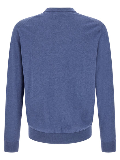 Ballantyne Blue Cotton Cardigan