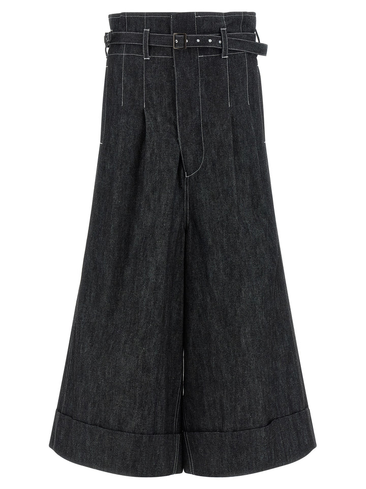 Junya Watanabe Black Cotton Bermuda Shorts
