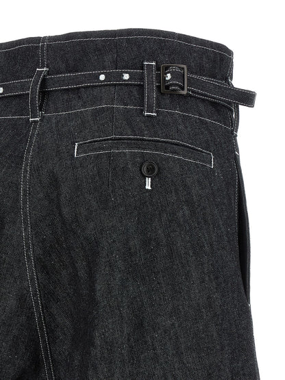Junya Watanabe Black Cotton Bermuda Shorts