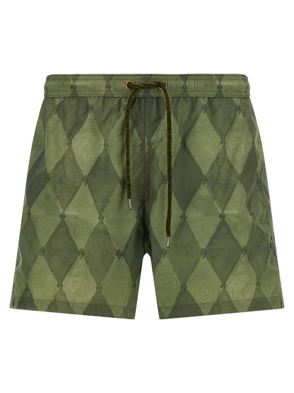 Ballantyne Bicolor Polyester Swim Shorts
