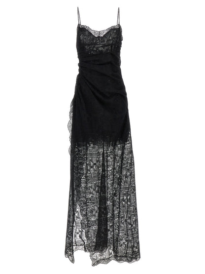 Ermanno Scervino Black Polyester Long Dress