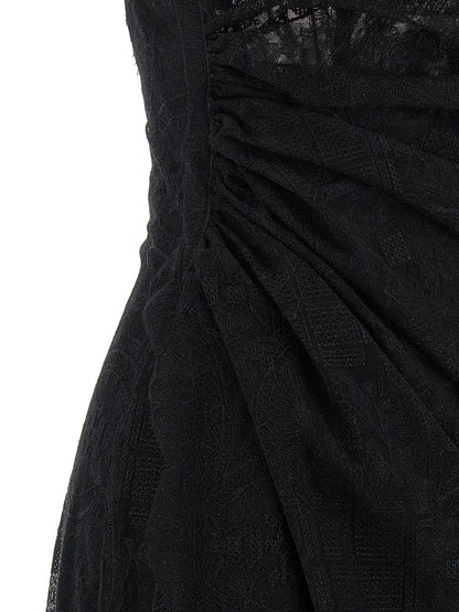 Ermanno Scervino Black Polyester Long Dress