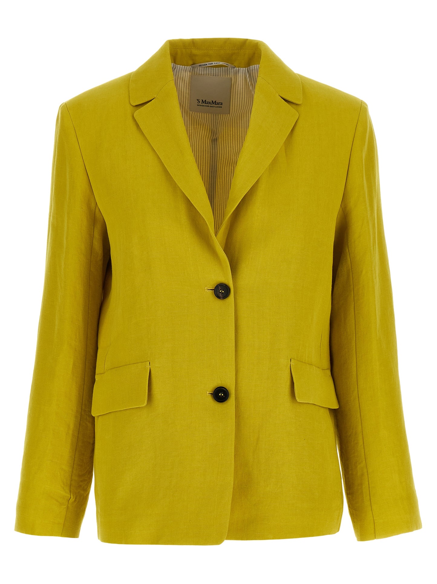 'S Max Mara Bicolor Linen Blazer