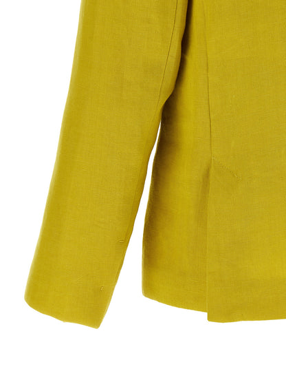 'S Max Mara Bicolor Linen Blazer