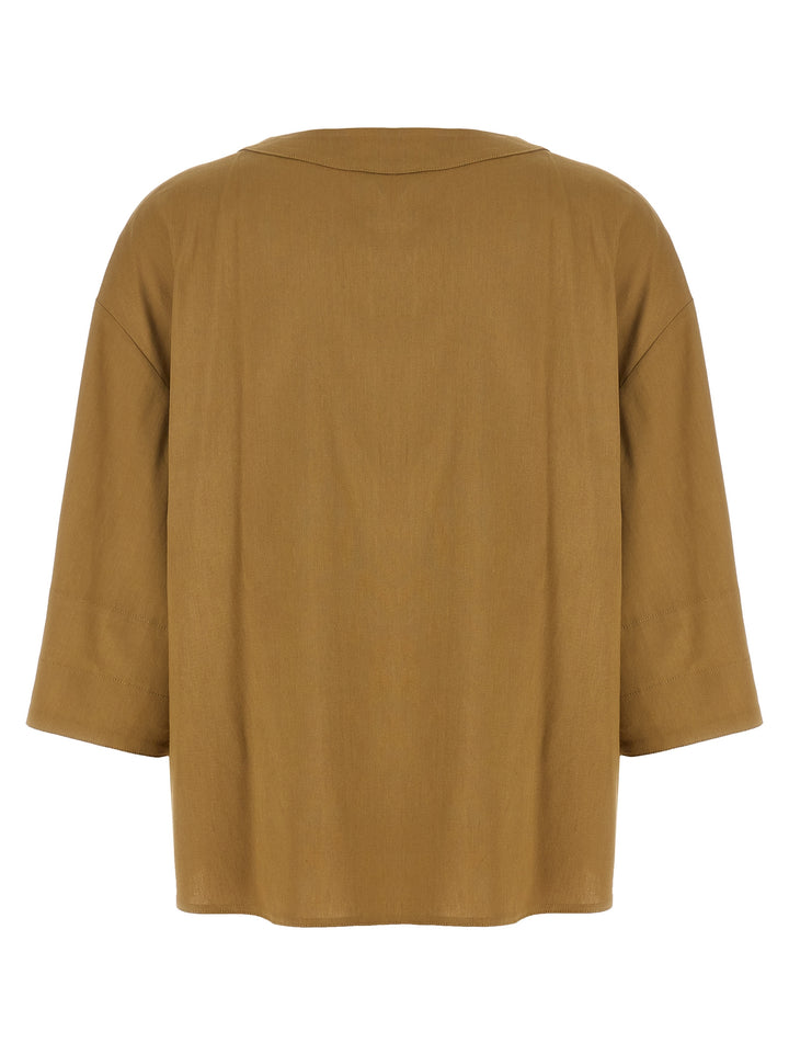 Max Mara Beige Linen Blouse