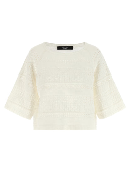 Max Mara White Cotton Cardigan
