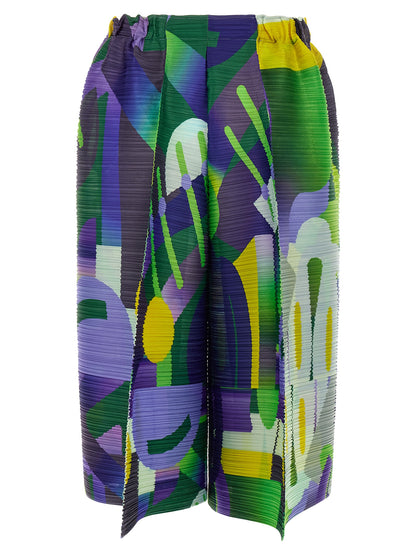 PLEATS PLEASE ISSEY MIYAKE Multicolor Polyester Casual Pants