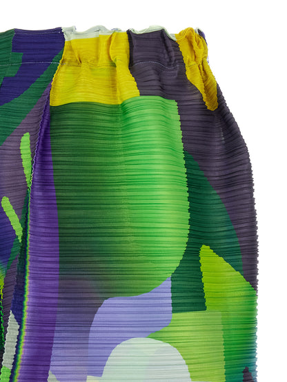 PLEATS PLEASE ISSEY MIYAKE Multicolor Polyester Casual Pants