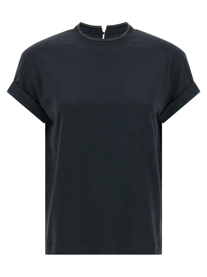 Brunello Cucinelli Blue Cotton T-Shirt