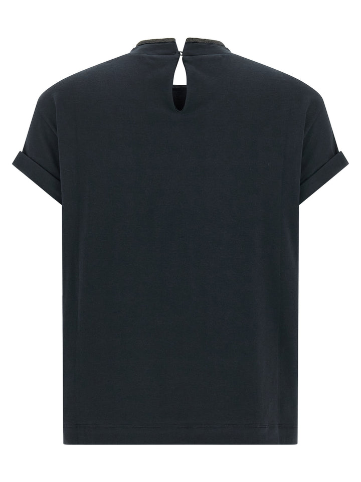 Brunello Cucinelli Blue Cotton T-Shirt