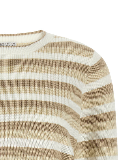 Brunello Cucinelli Beige Cotton Cardigan