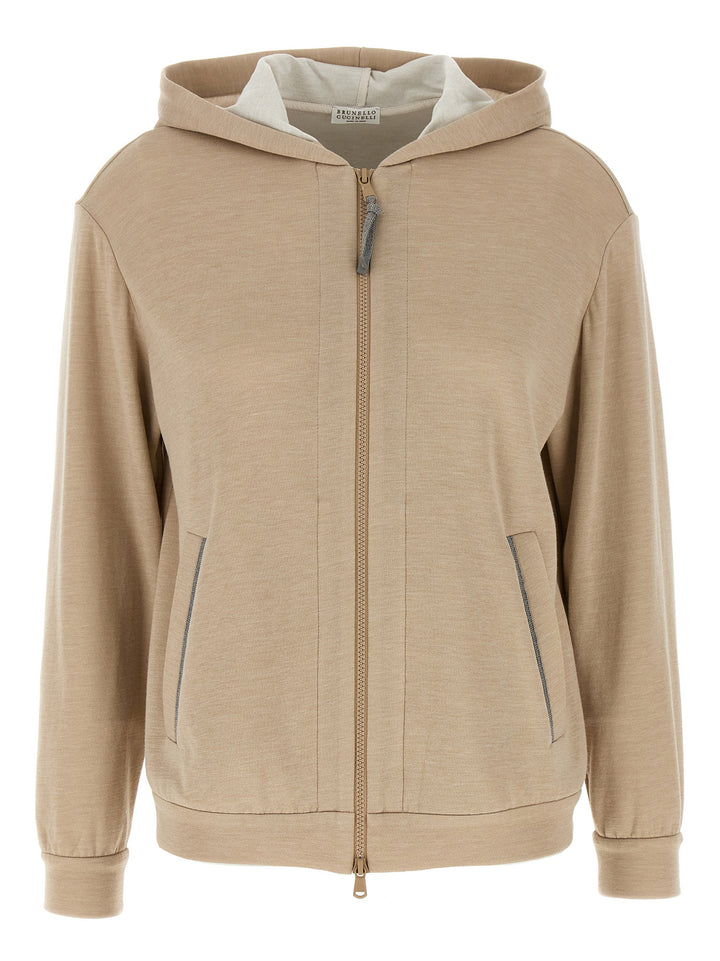 Brunello Cucinelli Beige Cotton Cardigan