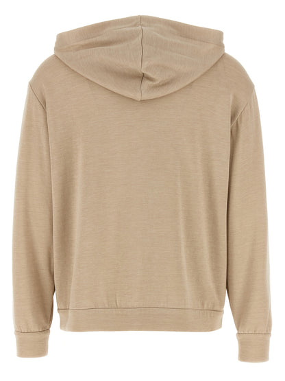 Brunello Cucinelli Beige Cotton Hoodie