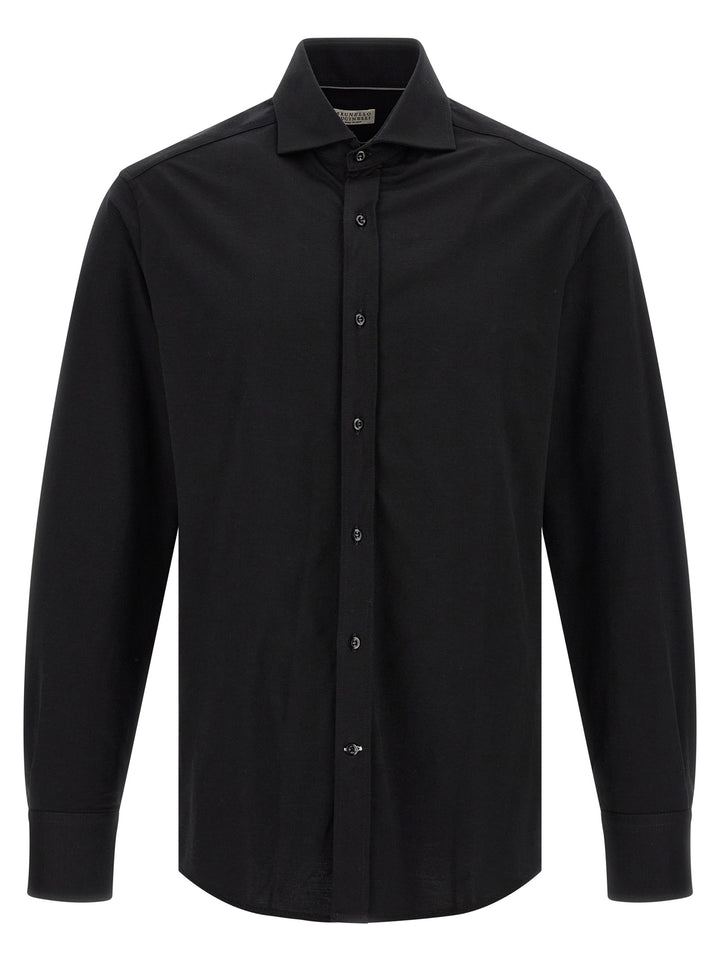 Brunello Cucinelli Black Cotton Blouse