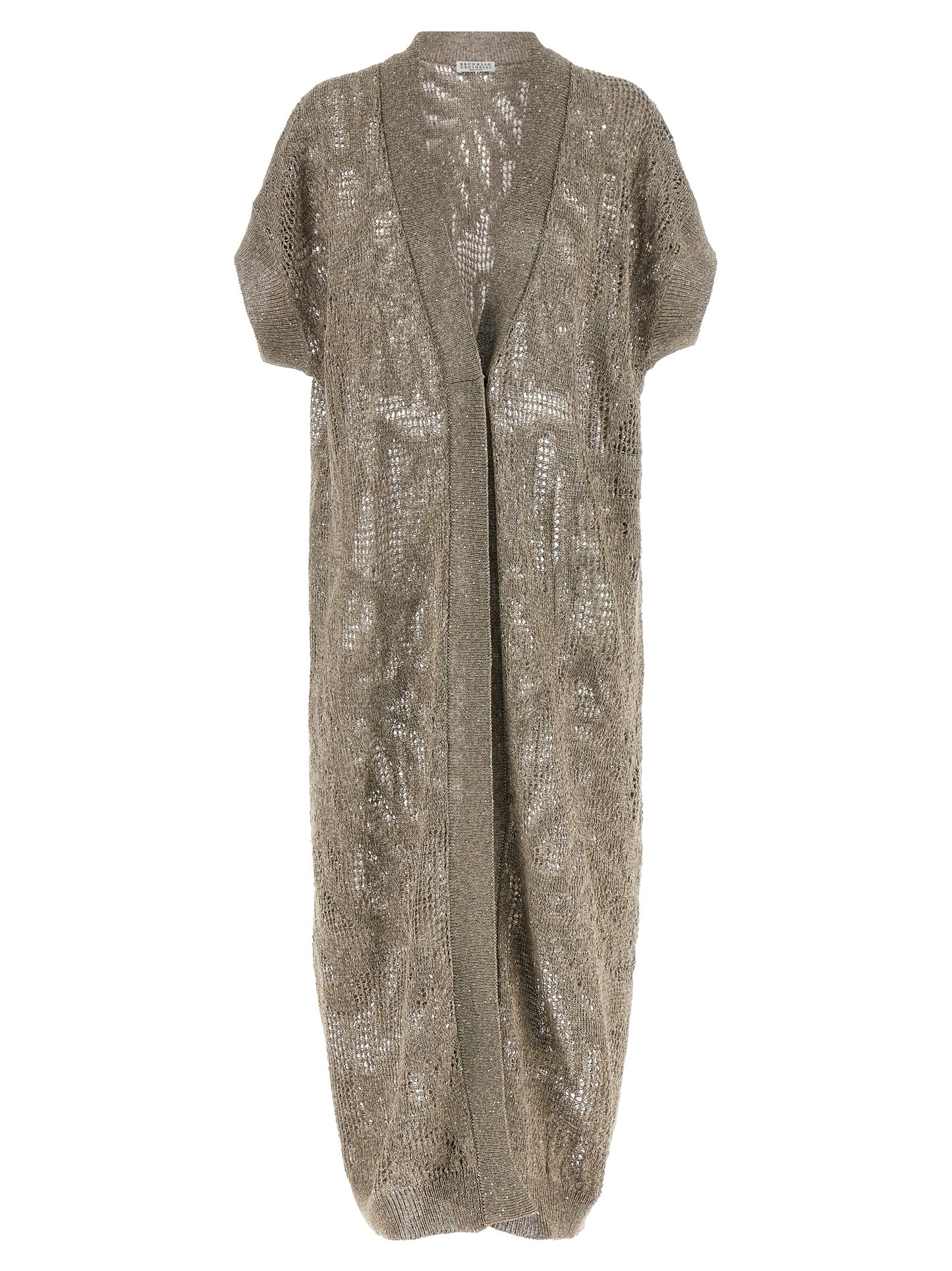 Brunello Cucinelli Brown Linen Cardigan