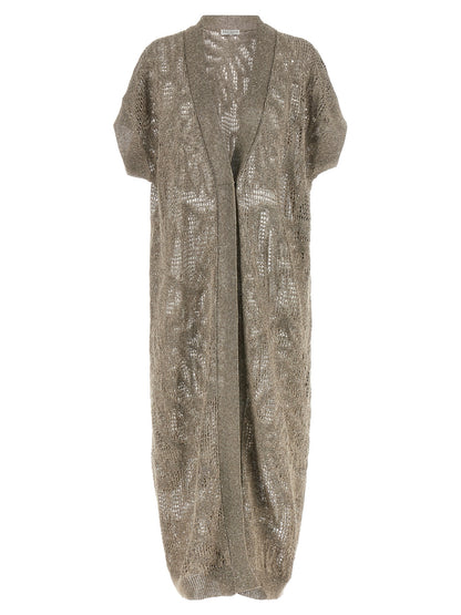 Brunello Cucinelli Brown Linen Cardigan