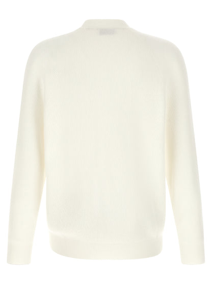 Brunello Cucinelli White Cotton Cardigan