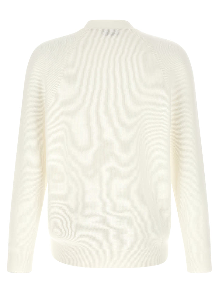 Brunello Cucinelli White Cotton Cardigan