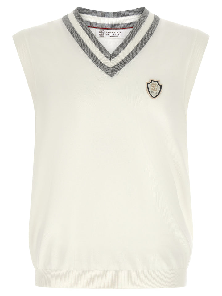 Brunello Cucinelli White Cotton Sweatshirt