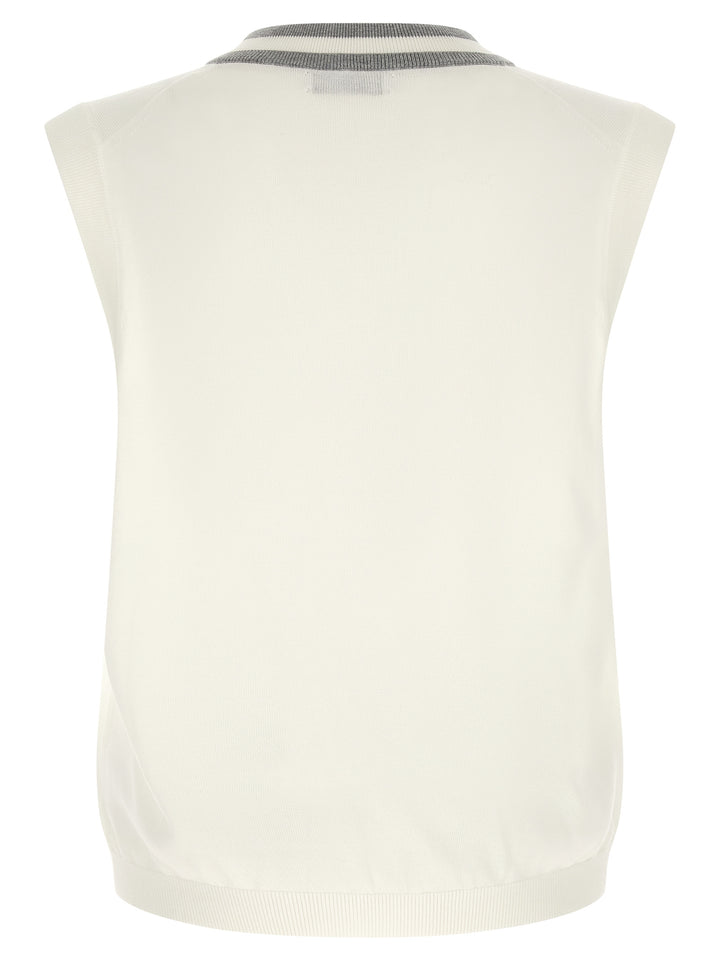 Brunello Cucinelli White Cotton Sweatshirt