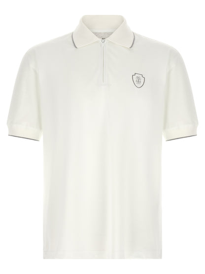 Brunello Cucinelli White Polyamide Polo Shirt