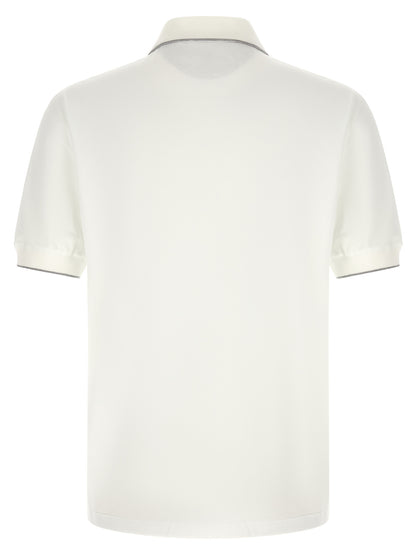 Brunello Cucinelli White Polyamide Polo Shirt