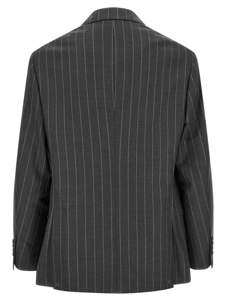 Brunello Cucinelli Gray Virgin Wool Blazer