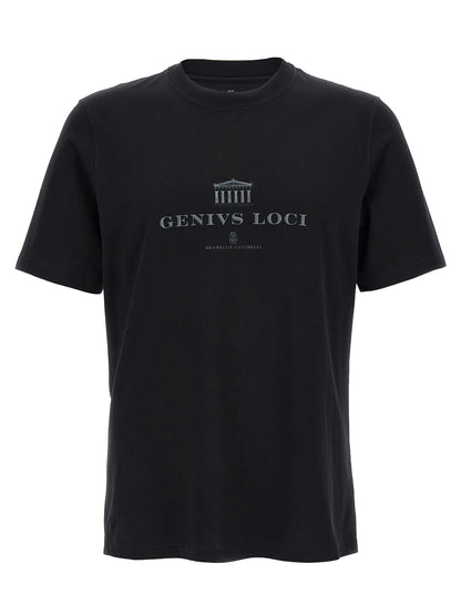 Brunello Cucinelli Black Cotton T-Shirt