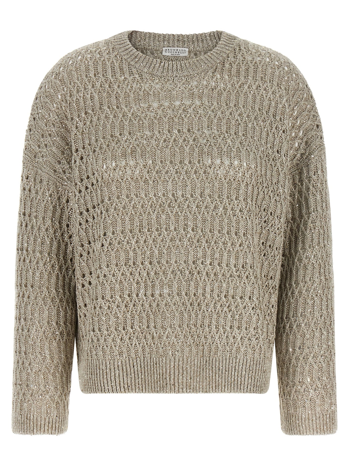 Brunello Cucinelli Beige Linen Cardigan