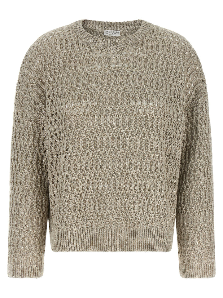 Brunello Cucinelli Beige Linen Cardigan