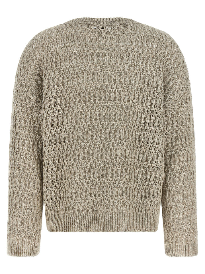 Brunello Cucinelli Beige Linen Cardigan