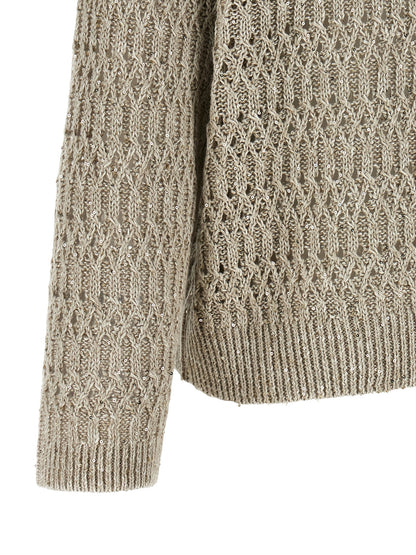 Brunello Cucinelli Beige Linen Cardigan