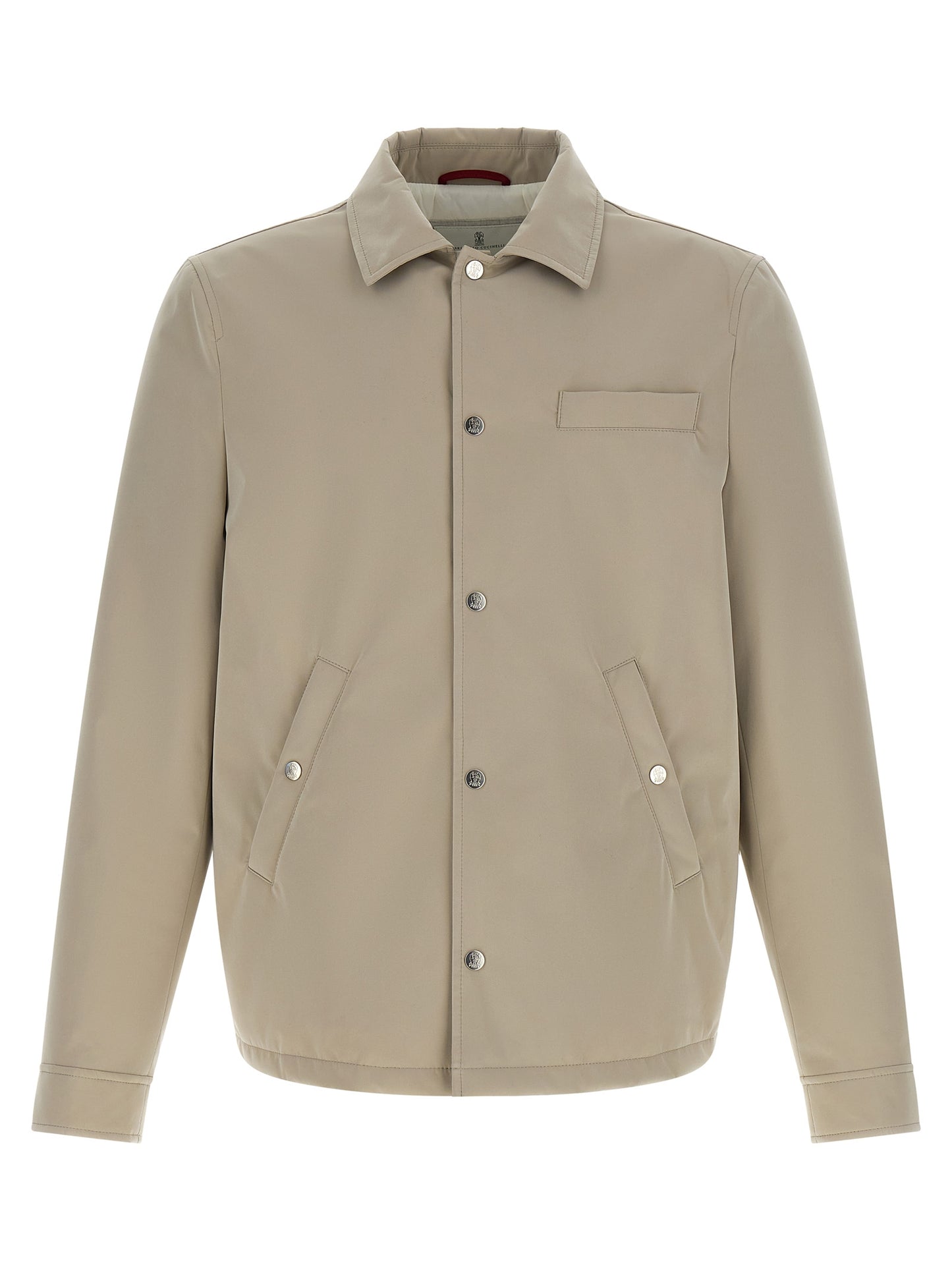 Brunello Cucinelli Gray Polyester Full-Length Jacket