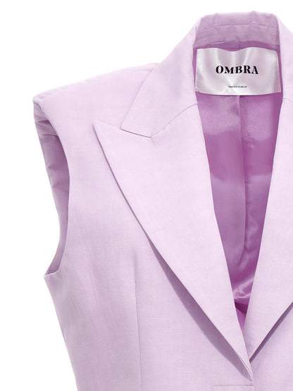 OMBRA MILANO Purple Cotton Blazer
