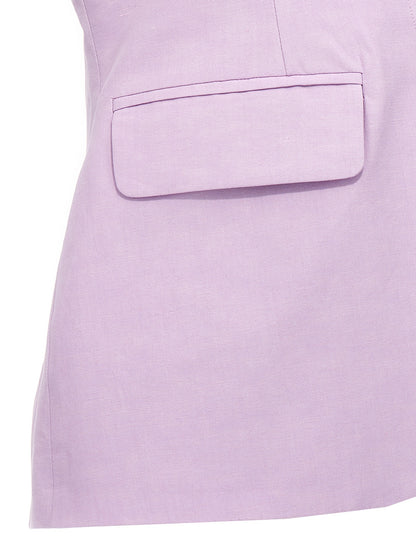 OMBRA MILANO Purple Cotton Blazer