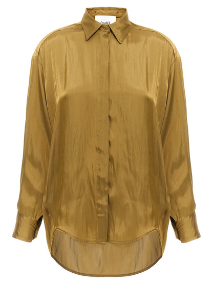 NUDE Gold Polyester Blouse