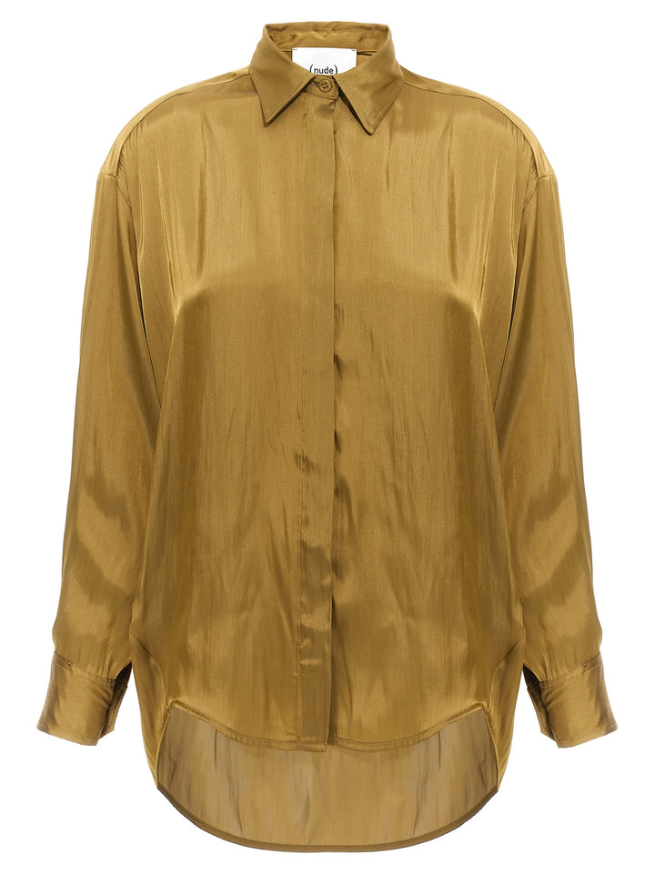 NUDE Gold Polyester Blouse