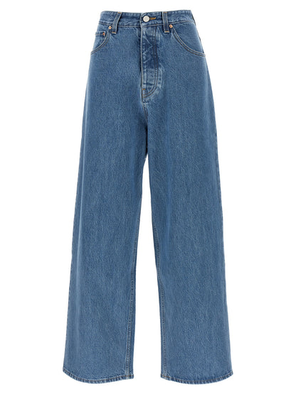 Vetements Blue Cotton Relaxed Fit Jeans