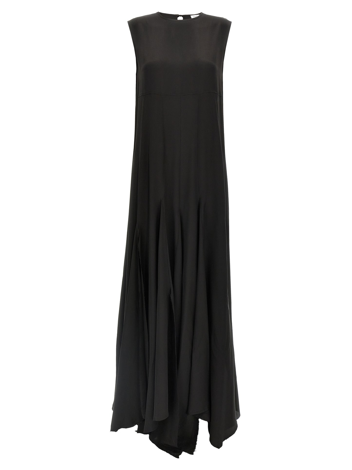 DI.LA3 PARI' Black Silk Long Dress