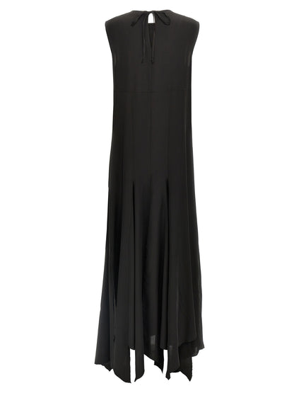 DI.LA3 PARI' Black Silk Long Dress