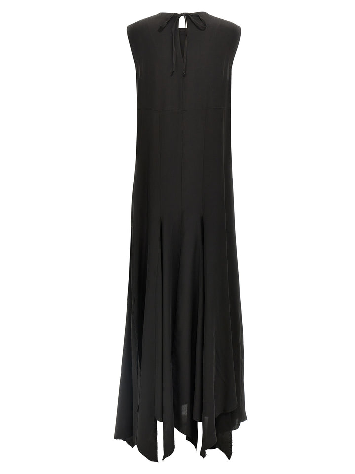 DI.LA3 PARI' Black Silk Long Dress