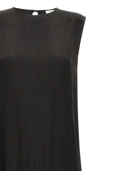 DI.LA3 PARI' Black Silk Long Dress