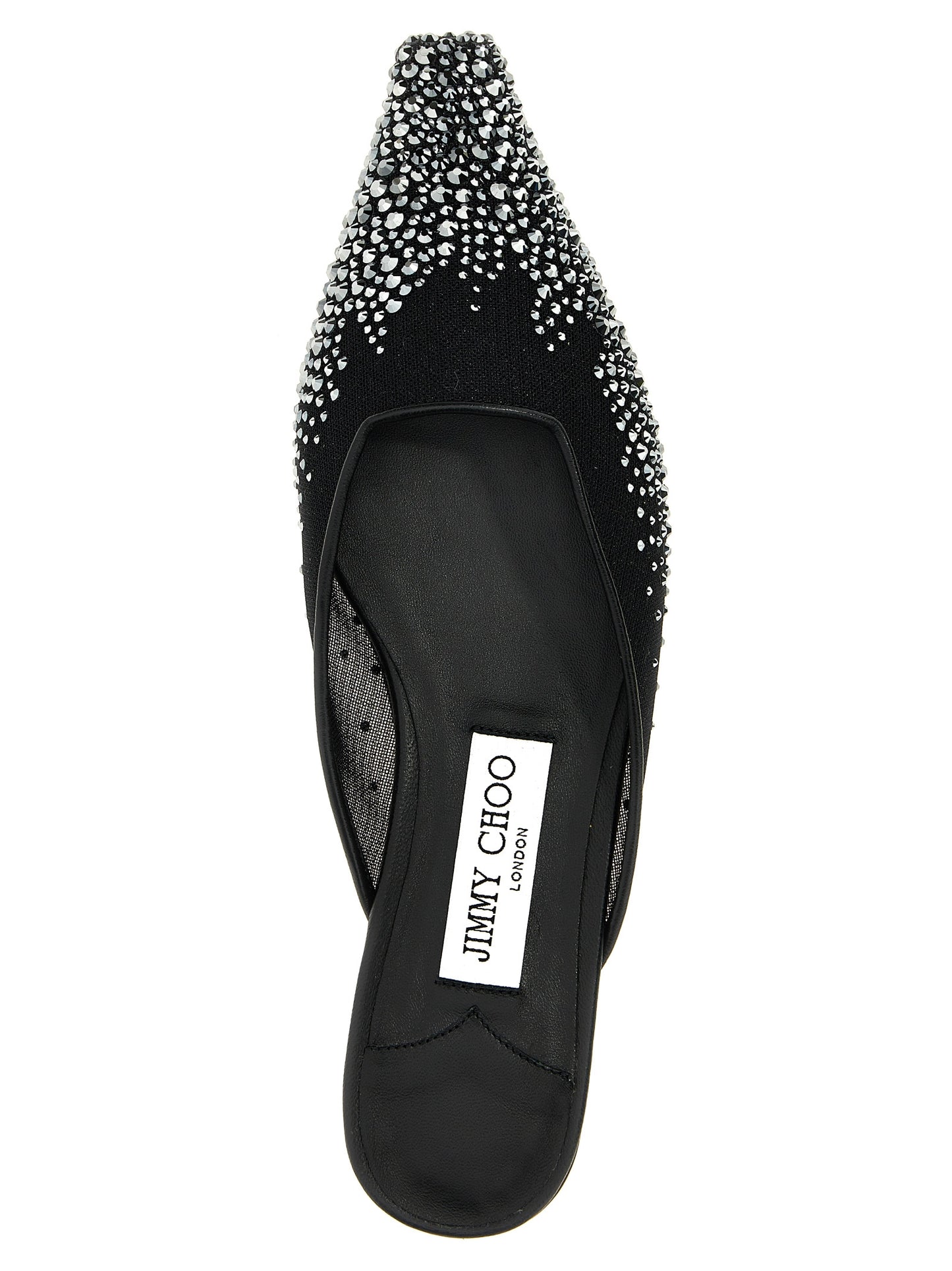 Jimmy Choo Black Textile Mules