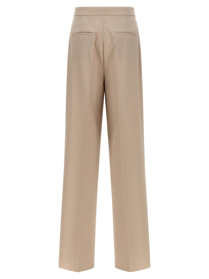 Max Mara Beige Virgin Wool Dress Pants