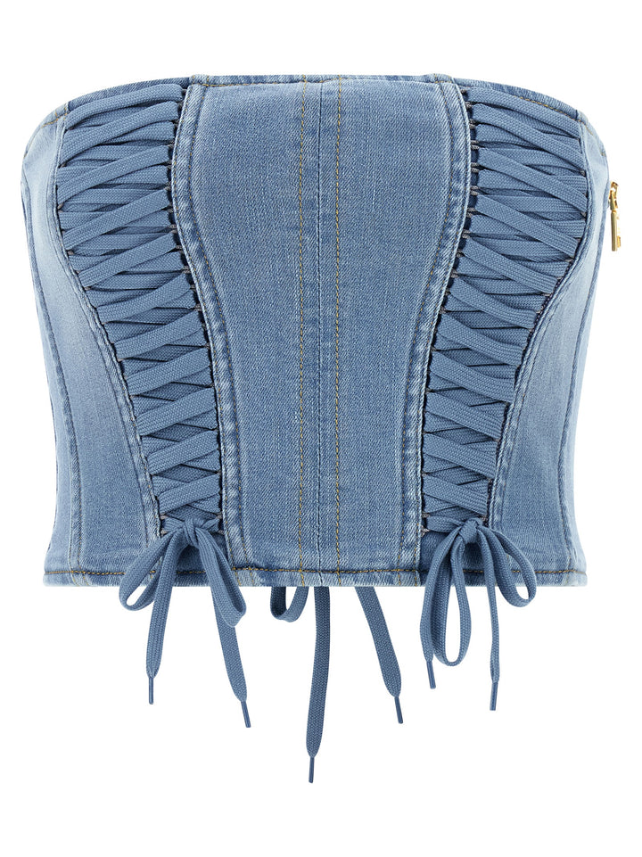 Elisabetta Franchi Blue Cotton Blouse