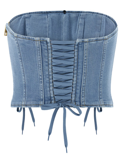 Elisabetta Franchi Blue Cotton Blouse