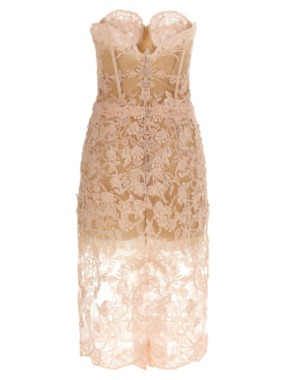 Ermanno Scervino Multicolor Polyester Midi Dress