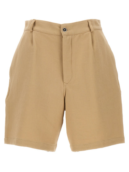 Fortela Beige Cotton Bermuda Shorts