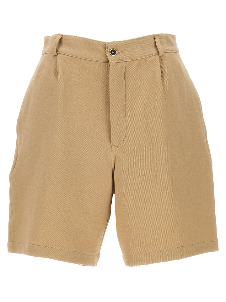 Fortela Beige Cotton Bermuda Shorts