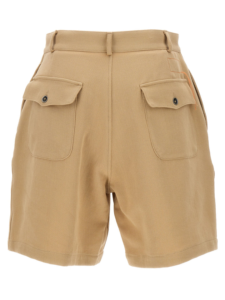 Fortela Beige Cotton Bermuda Shorts